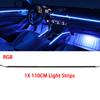 RGB Symphony Ambient Light Parts 64 Colors 35cm/75cm/110cm LED Light Strip Atmosphere Lamp Car Accessories