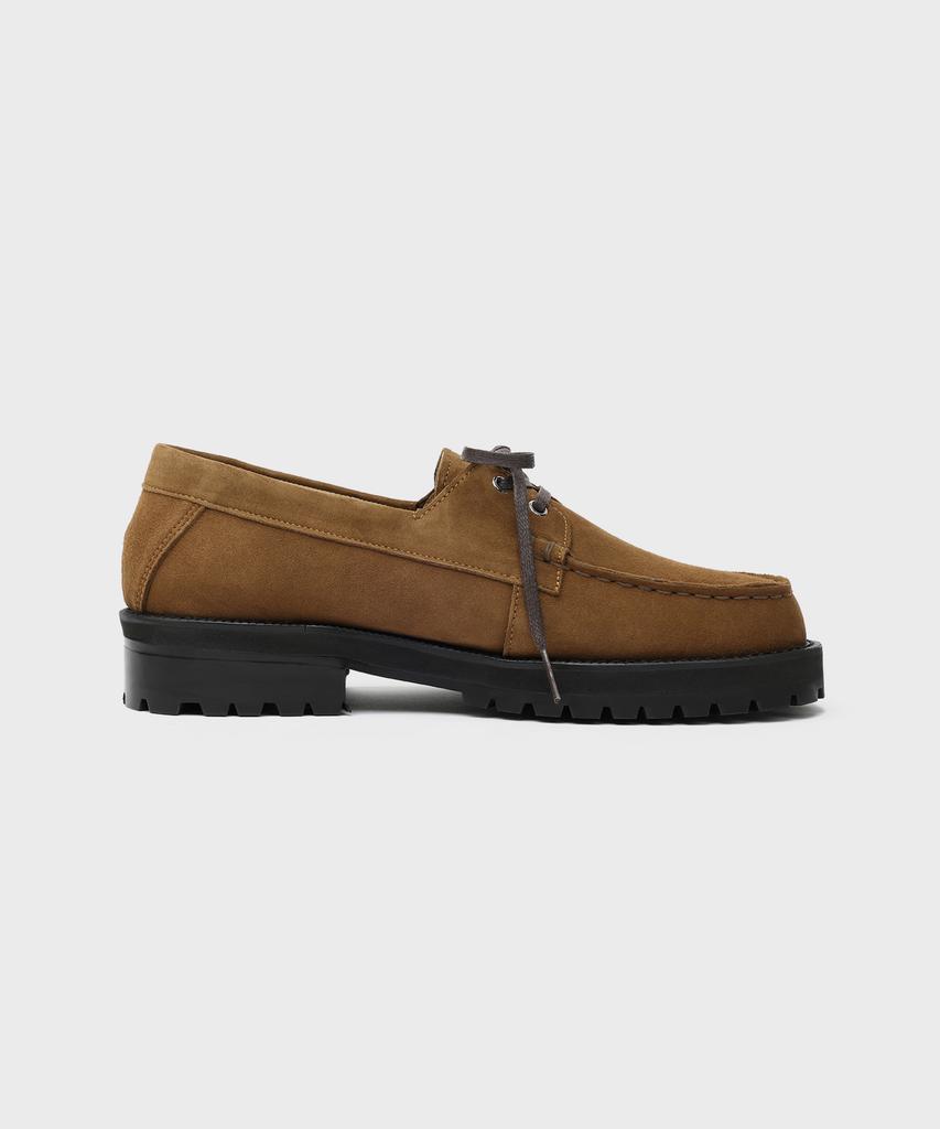 Firenze Atelier [Vibram] Стандартная Повседневная Подошва Лоферы 5099 [Замша Средне-Коричневого Цвета]