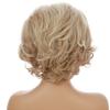 Wig for Women Synthetic Short Curly Hair with Bangs Natural Light Gold High Temperature Daily Use Wigs