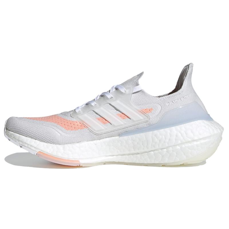 adidas Женские кроссовки Ultra Boost 21 Белый сияющий розовый FY0396