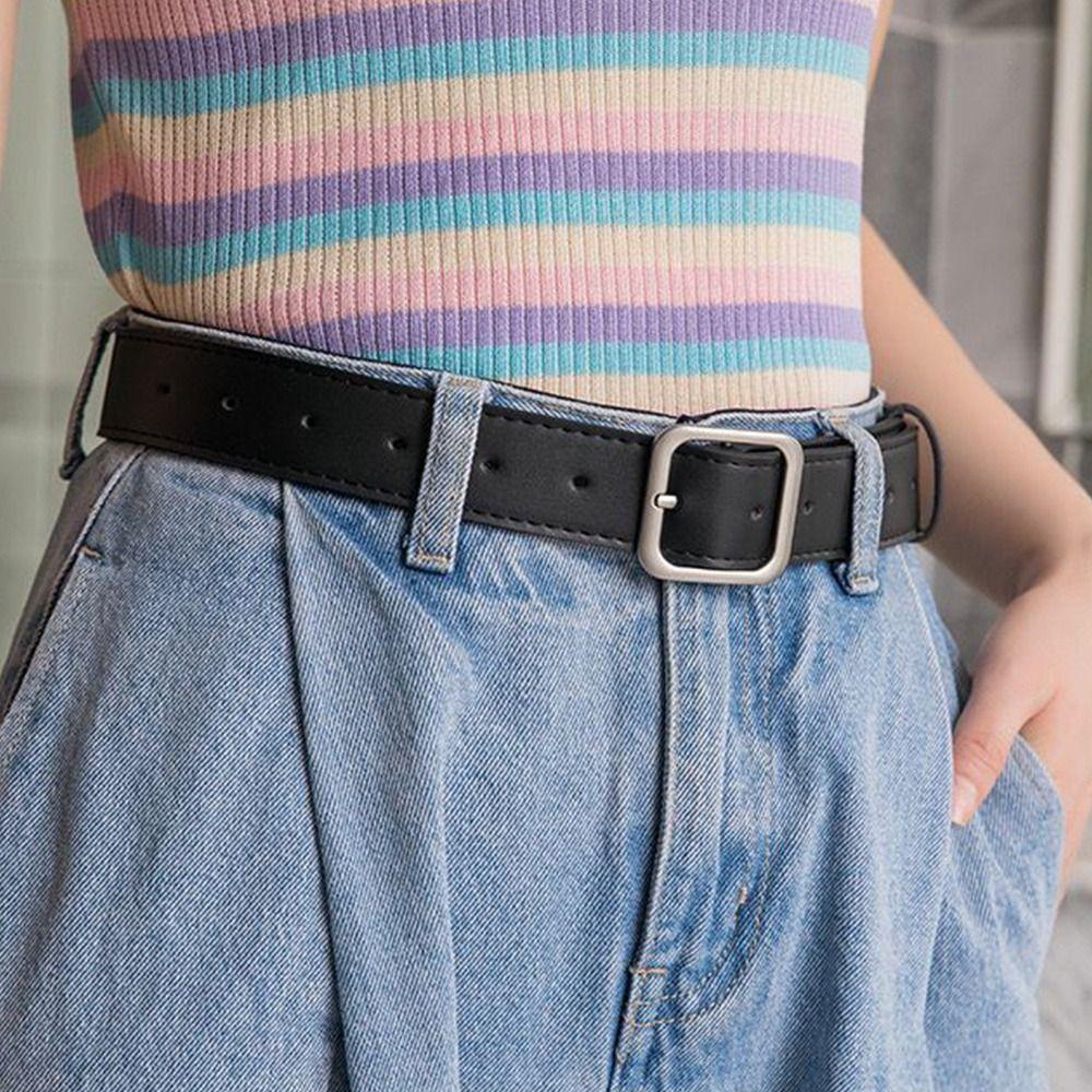 Шикарный Дизайн Люксового Бренда Квадратная Пряжка Пояс Пояс Для Талии Женская Платье Ремень Кожаный Ремень