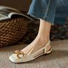 Women's Sandals Elegant Office Ladies Shoes and Sandals Women Casual Shoes Square Heel Sandals Slip On Woman Flats
