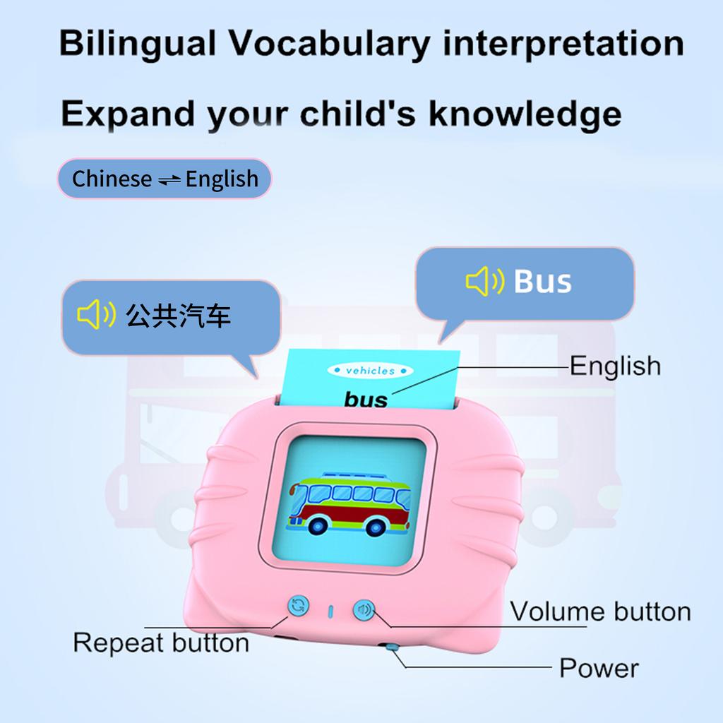 Говорящие флеш-карты Обучающие игрушки для малышей 0–3 лет со звуковыми эффектами Раннее чтение на английском языке