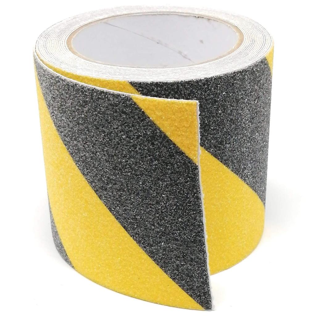 KINOKINO 100mm Water for Outdoor and Indoor Use 10m Anti-Slip Tape, Wide, Resistant, Stairs, (Yellow & Black, Length)