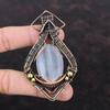 Selenite Pendant Copper Wire Wrapped Pendant Original Gemstone Jewelry Ethnic Style Pendant Copper Jewelry Gift For Mother Handmade Pendant
