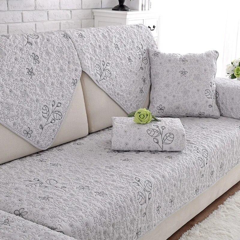 Хлопчатобумажная подушка для дивана, противоскользящее полотенце для дивана, зимнее украшение для гостиной, наволочка, толстая спинка, чехол для дивана, наволочка
