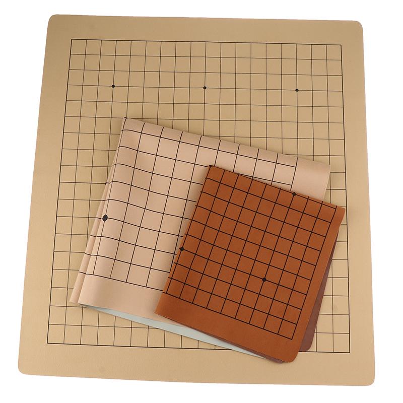 Инновационная складная односторонняя 19-линейная стандартная международная шахматная доска из искусственной кожи для игры в го для фигур размером 2,2 см