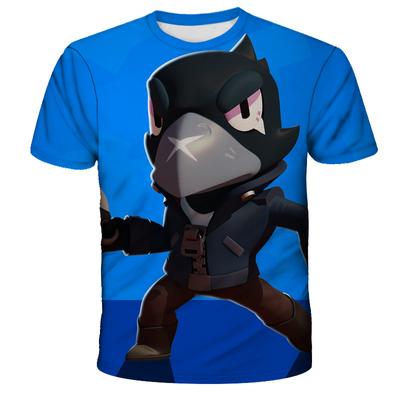 Полиэстер быстросохнущий BRAWL STARS мужской топ летний детский повседневный удобный быстросохнущий дышащий детский футболка одежда XXS-6XL 12