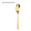 HANYANG Steak Knife and Fork Western Knife, Fork and Spoon Simple Wind Gold Stirring Spoon Western Tableware