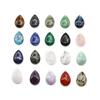 1Pc Natural Stone Pendant, Teardrop Lapis Lazuli Amazonite Amethyst Tiger Eye Gemstone Charms for Jewelry Making DIY Craft Supplies 25×18 Mm