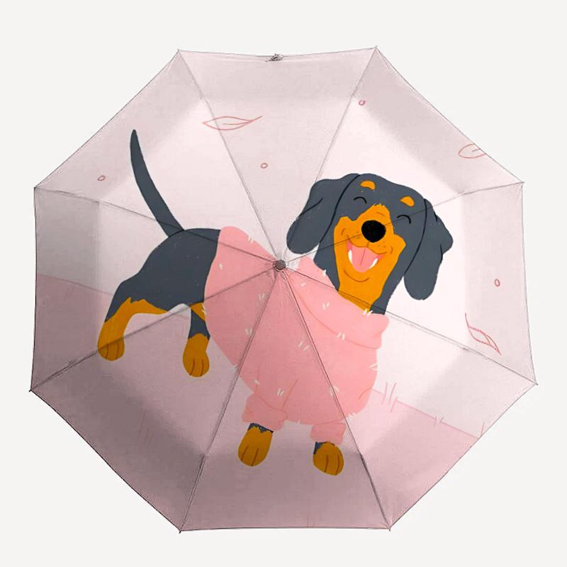 1pc Dachshund Automatic Opening/Closing Folding Umbrella with 8 Ribs,Portable Sunshade Umbrella Birthday and Holiday gifts yy251231150