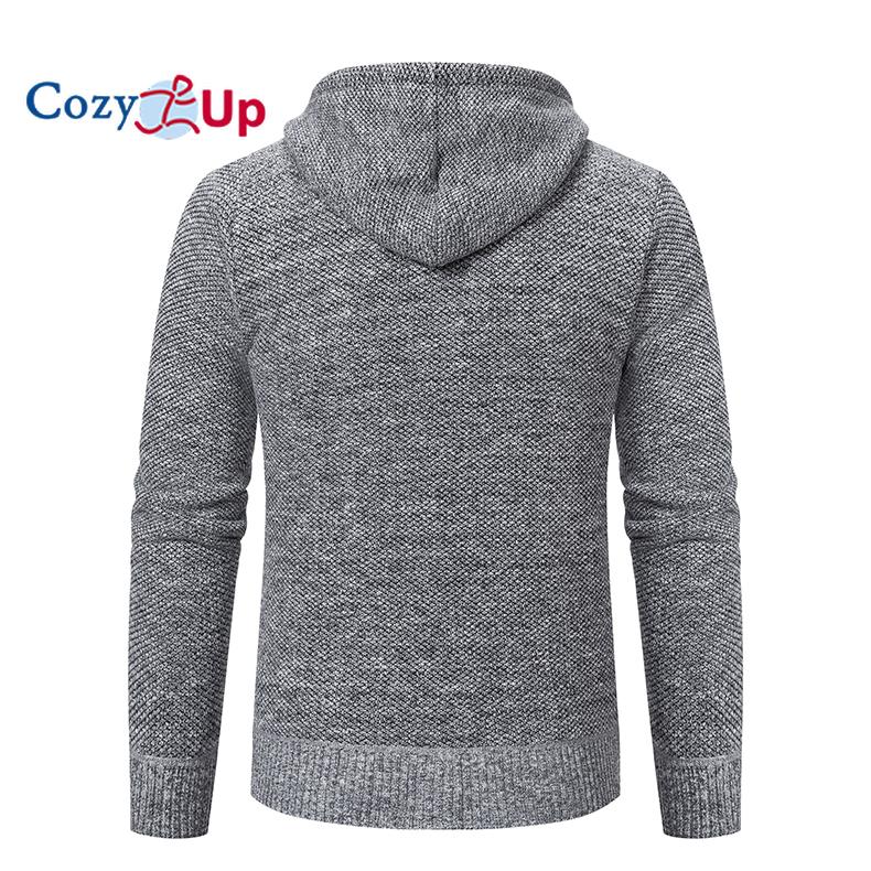 Cozy Up мужской зимний свитер пальто кардиган свитер с капюшоном плюс бархат повседневный утолщенный