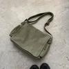 Washed Canvas Messenger Bag Retro Locomotive Messenger Bag Large Capacity Student Class Shoulder Bag Autumn and Winter New Cloth Bag