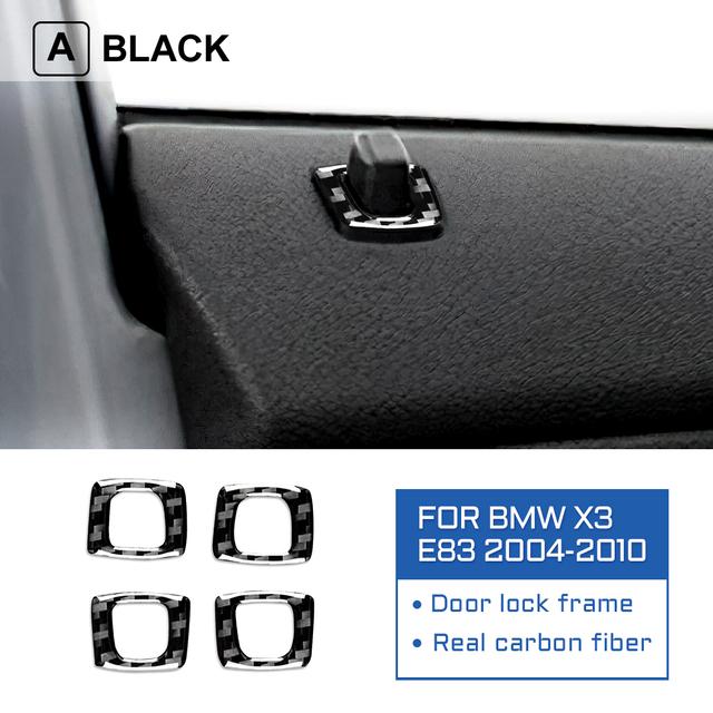 AIRSPEED 4 шт. для BMW X3 E83 2004-2010 Наклейка из углеродного волокна для автомобильного дверного замка, круглая крышка для E83, аксессуары для отделки салона