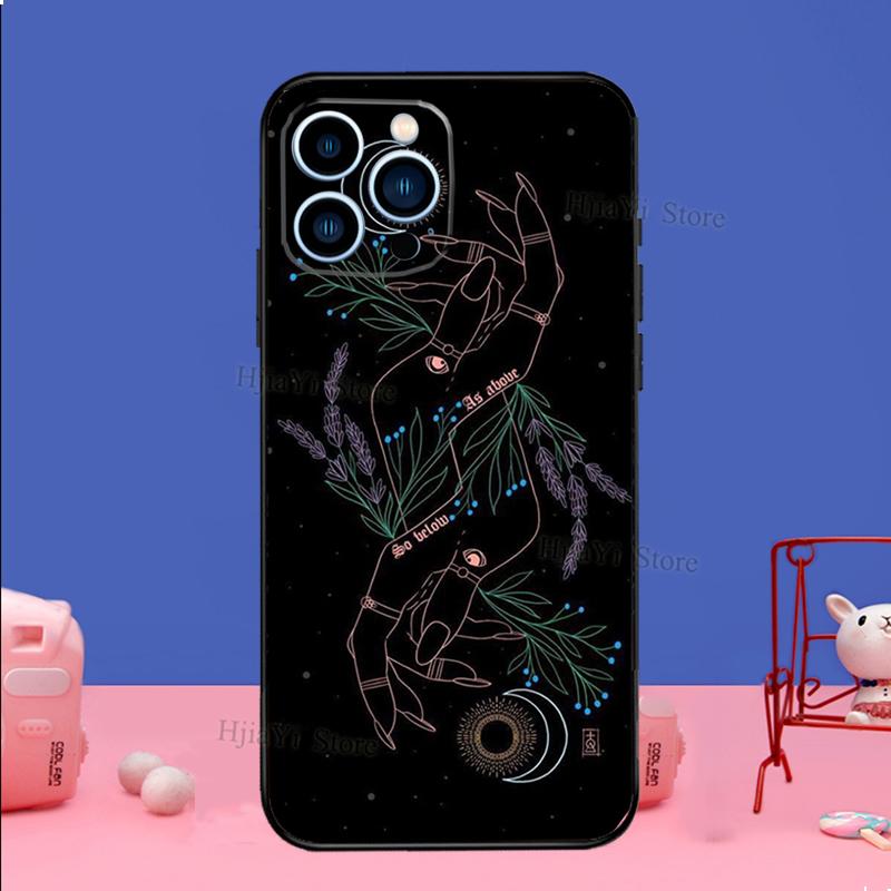Лунное Полнолуние Колдовская Тайна Тотем Чехол Для iPhone 16 15 13 11 12 14 Pro Max XS XR X Plus 13 mini Мягкий Чехол Fundas Capa Оболочка