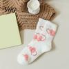 Autumn Winter Bed Socks Coral Fleece for Women, Soft Thermal Crew with Non-Binding Loose Fit Lounge Top, Fuzzy Sleep Cute Prints Comfortable
