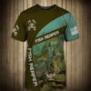 Vintage T Shirt for Mens Fishing 3D Print Outdoor Sports Short Sleeve Top Casual Man's T-Shirt Loose Tee Graphic Men Clothing
