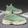 Mens Tennis Shoes Autumn Winter High-top Cofmortable Outdoor Walking Shoes Non-slip Leather Trendy Sneakers Man