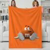 Snack M-MMsChocolateCandies Throw Flannel Blanket Perfect for Sofa Office Bed Travel Sleep Read Relax Camping four season use