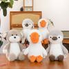 Simulation of the New Cute Big Head Goose Plush Toy Doll Children Soothing Sleeping Throw Pillow Rag Doll
