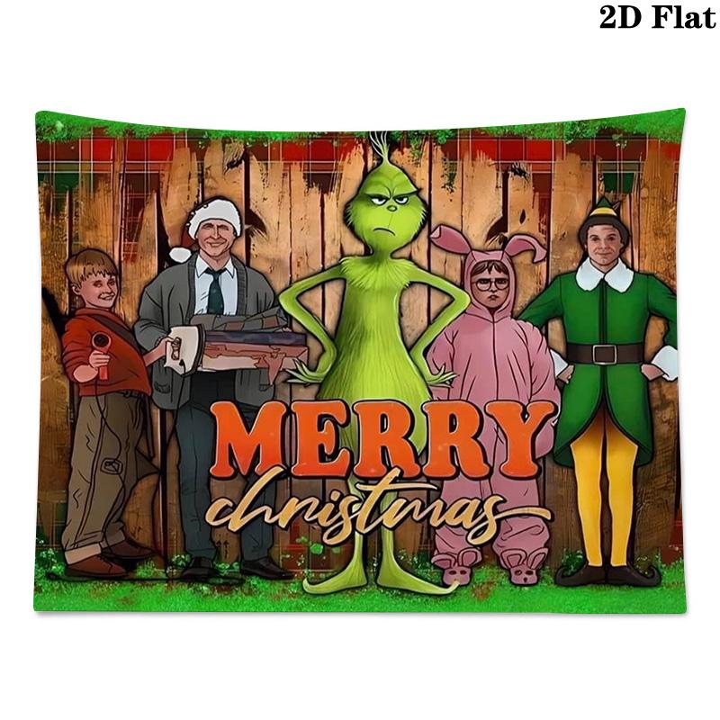 Christmas Movie Wall Tapestry Aesthetic Wall Hanging Printed Fabric Blanket Decorative Tapestries for Bedroom Living Room Home Decor