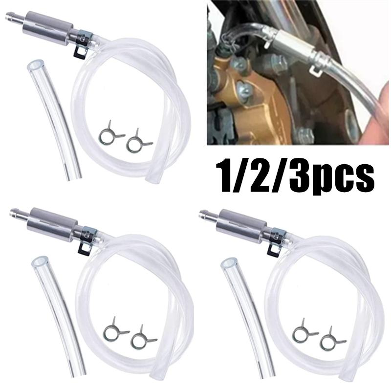 Manual Fluid Extractor Pump, Motorcycle Brake Bleeder Kit, One-Way Check Valve Hydraulic Brake Clutch Bleeding Tool, with Alumin