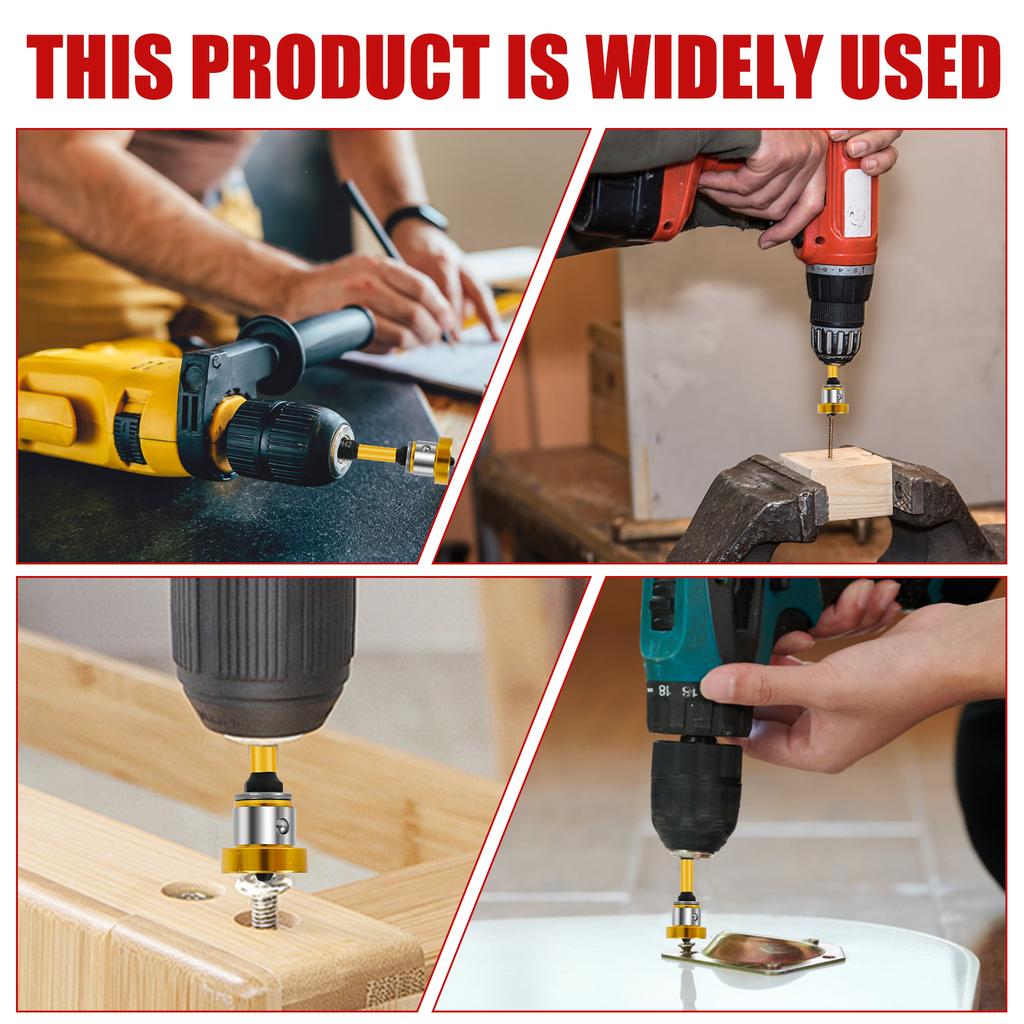 Набор магнитных бит для гипсокартона 50 мм 10 шт. с позиционирующим держателем для сверла и удлинителем для фиксации шурупов Инструменты