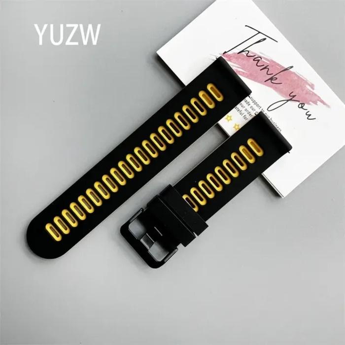 Ремешок для часов 20 мм для Garmin Vivoactive 5 3/Venu 2 Plus/SQ/Vivomove Trend/Forerunner 245 645, музыкальный спортивный силиконовый умный браслет