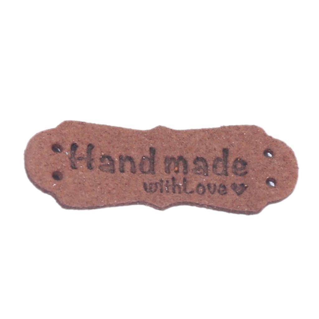 50pcs Handmade with Love Label Knitted Sewing Decorative Tag Supplies for Clothes Hat Sweater Coat Decoration