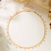 Double Layer Crisscross Cubic Zirconia Chain Navel Ring Waist Chain for Women Gold Tone Adjustable Body Chain Belly Jewelry