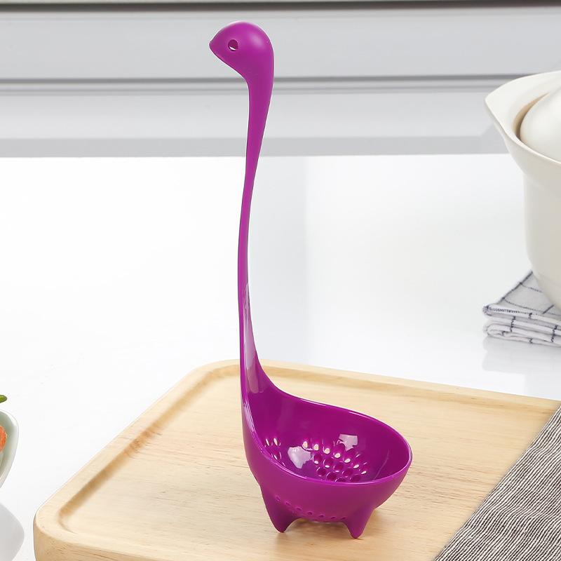 Cute Loch Ness Monster Spoon, Creative Dinosaur Tea Infuser, Tea Strainer Skimmer, Long Handle Vertical Standing Soup Ladle