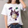 Plus Size Tops Women 'S T -Shirt Fashion Funny Totoro Print T Shirt Summer Harajuku Streetwear O -Neck Short Sleeve Tshirt Clothing