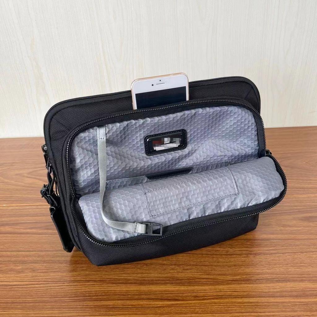 Мужская горизонтальная квадратная сумка-мессенджер из баллистического нейлона