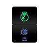 12V Green Blue Light Dual Button Switch ON OFF /Momentary Push Switch For Toyota 4Runner FJ Cruiser Landcruiser Camry RAV4 Prado Relays 5