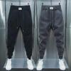 Men's Casual Cuffed Sweatpants - Solid Color, Wear-Resistant, Versatile for Autumn and Winter