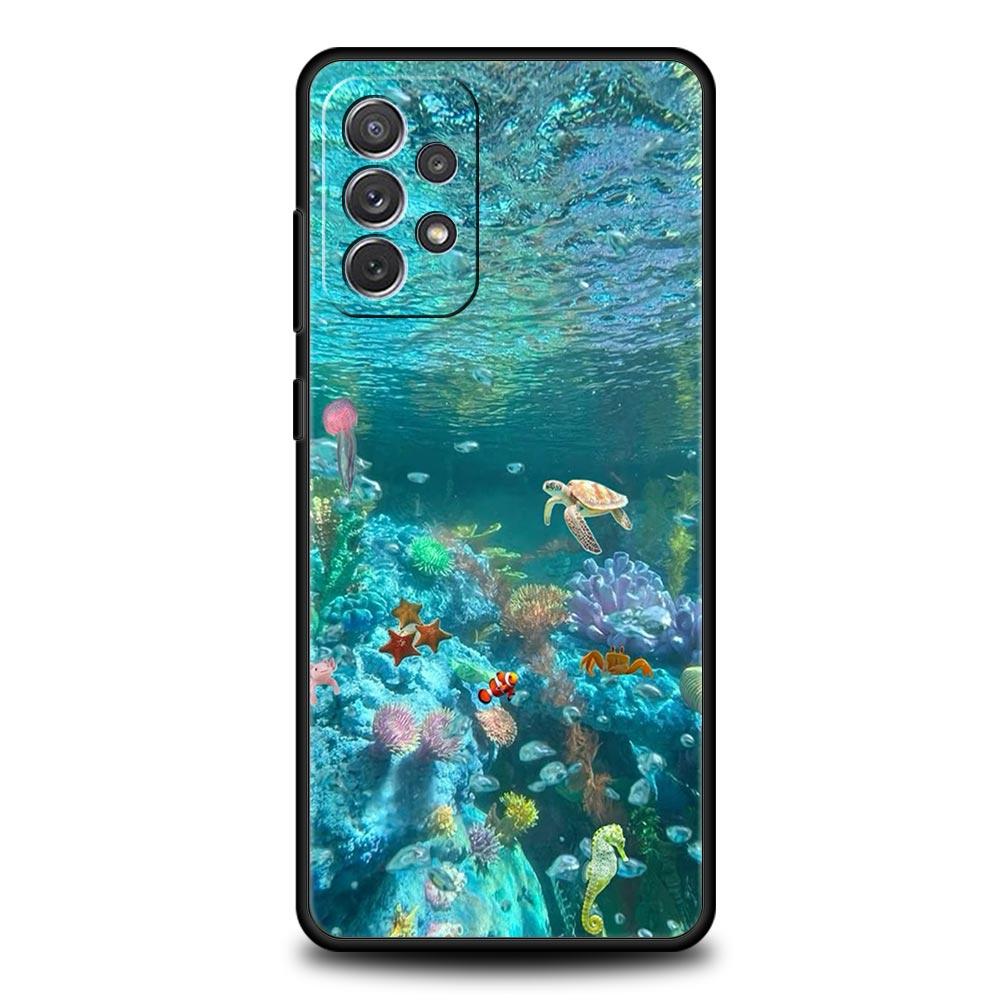 Мультяшный Милый Рыбка Чехол для Телефона Для Samsung Galaxy A15 A13 A51 A71 A41 A31 A21S A03S A05 A35 A32 A55 A23 A25 A33 A53 A73 5G Обложка