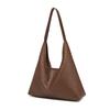 Soft leather woven underarm shoulder bag large capacity child and mother bucket bag lazy wind tote bag shopping travel handbag