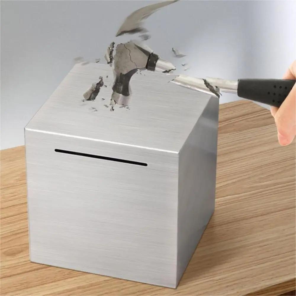 Security Money Box Stainless Steel Coin Money Saving Box  Helps The Habit of Saving