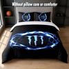 Monster Energy Design Bed Bedding Set 1 Duvet Cover + 2 Pillowcases Soft Breathable Household Bed Linens