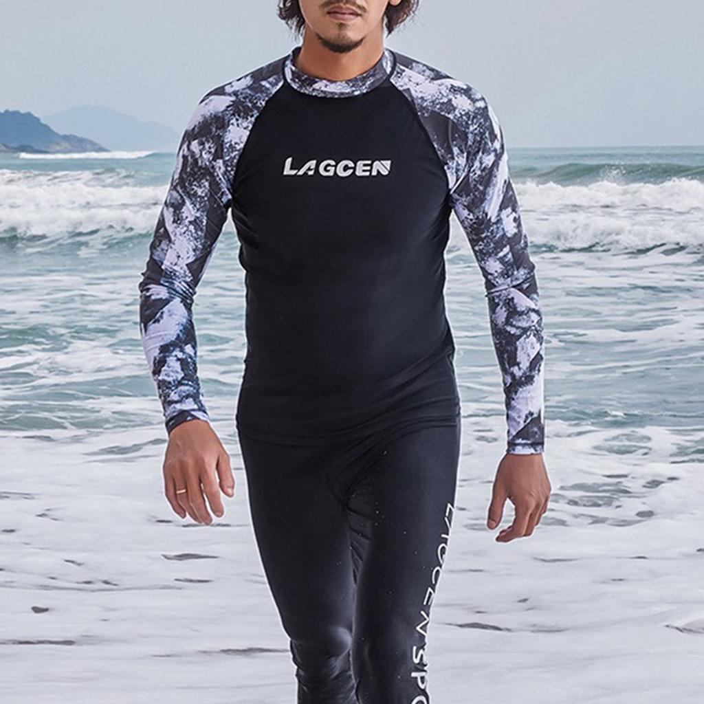 Мужской водолазный костюм, купальник, быстросохнущий купальник с длинными рукавами