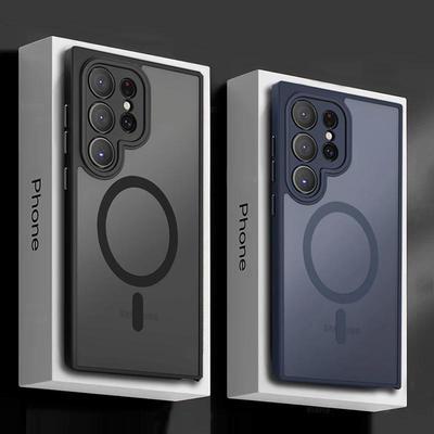 Магнитный матовый чехол с маслянистым покрытием для Samsung Galaxy S25/S24 Ultra/S22 Plus