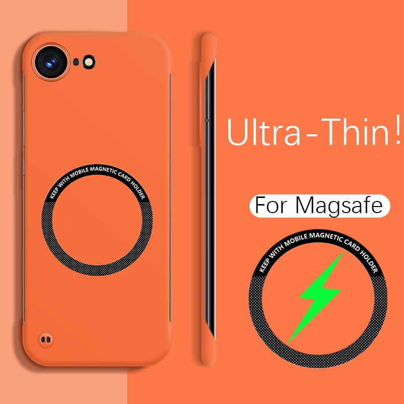 Ультратонкий Охлаждающий Безрамочный Чехол Для Magsafe Для iPhone 17 Air 16E 16 15 14 13 12 11 Pro Max Plus SE4 Магнитная PC Крышка