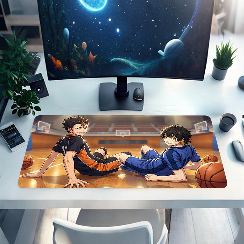 1Pc Basketball Friendship Moment Gaming Mouse Pad Keyboard Desk Mat Non-slip Rubber Lock Edge Waterproof Computer Mousepad for Office Home Decor S1878