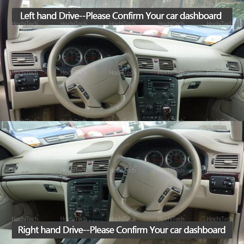 Для Volvo S80 Первое поколение 1999-2006 Черный/Коричневый Коврик на приборную панель Автомобильный Коврик на приборную панель Защитный коврик на панель приборов Защита от солнца Аксессуары