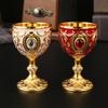 1pc, Vintage Embossed Metal Chalice Goblet for Wine, Champagne, and Liqueur - Perfect for Bars, Restaurants, and Home Decor