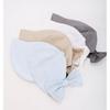 Sweet detachable bow striped visor women's spring and summer casual versatile duck tongue bucket hat shows a small tide