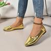 Autumn Women's Ballet Flats 2024 New Rhinestones Flat Casual Loafers Female Plus Size 43 Slip On Boat Shoes Chaussure Femme
