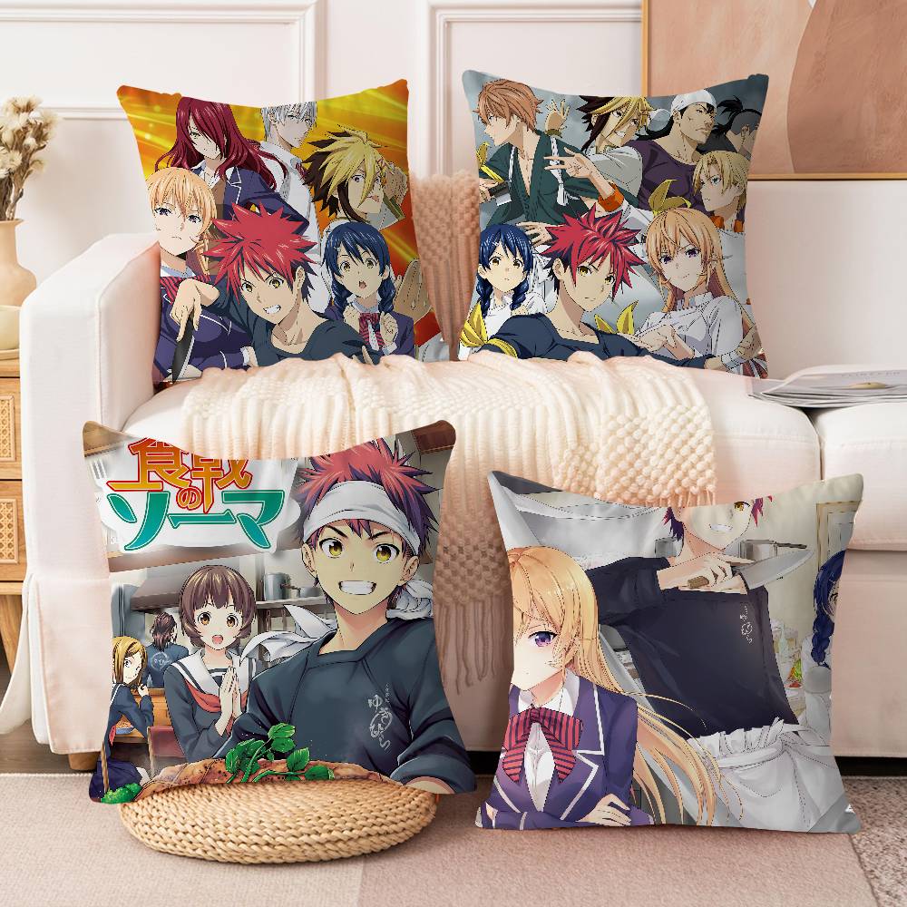 Аниме F-Food Wars Shokugeki no Soma Наволочка Подушка Чехол для подушки Гостиная Диван Домашний декор На заказ