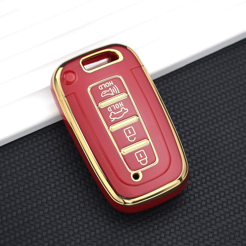 Чехол для автомобильного ключа из ТПУ с брелоком для Kia Forte Rio 3 K2 K3 K5 Sportage для Hyundai IX35 Sonata 8 Sorento Optima Forte