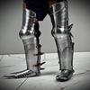 Комплект латных доспехов для ног Немецкая готика 18ga Мягкая сталь Комплект для ног Средневековый LARP Косплей Костюм на Хэллоуин Лучший подарок